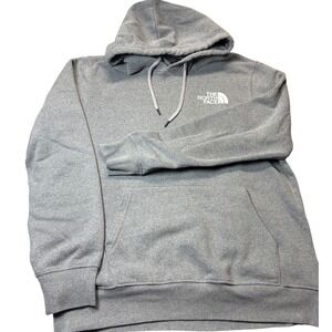 The North Face Mens Grey Box Logo Never Stop Exploring Hoodie Sweatshirt Large